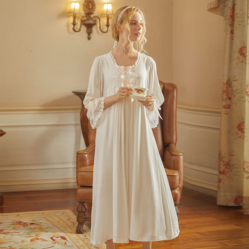European And American Court Nightdress Summer New Lace Homewear