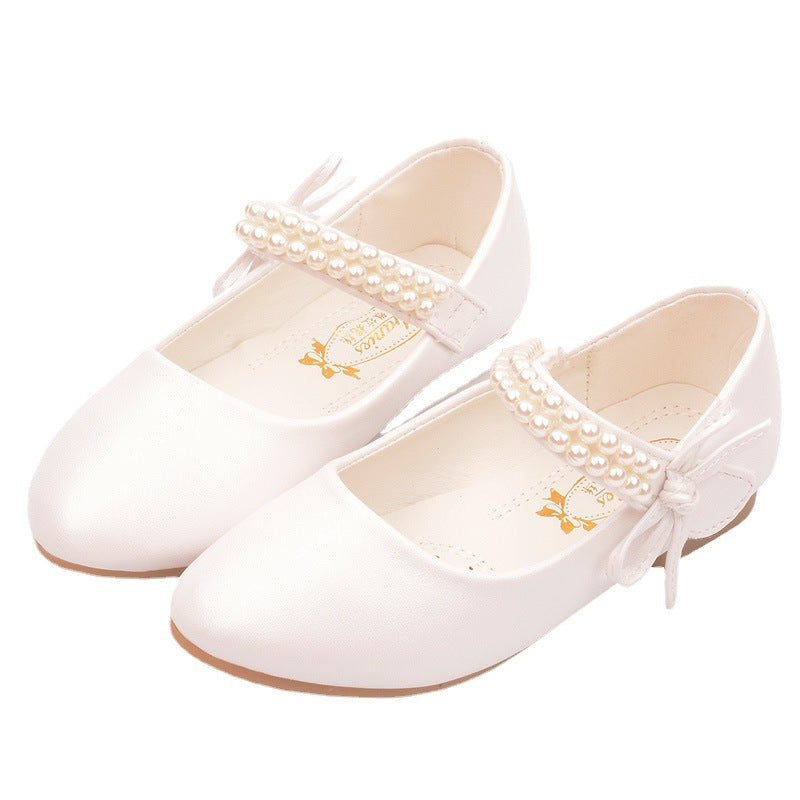 Girls' Photography Flat Leather Shoes