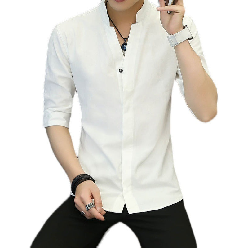 Mens Stand-Collar Shirts For Spring