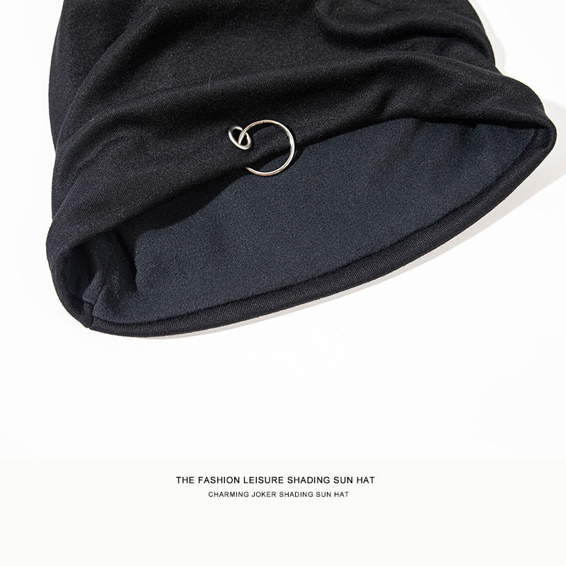 Autumn Men's And Women's High Elasticity Iron Hoop Tam-o'-shanter Closed Toe Cover Women's Korean Style Pile Style Hat For Pregnant Women