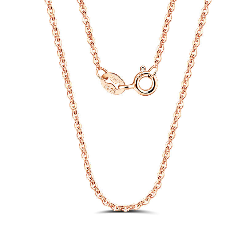 Sterling Silver Necklace Calendering Chain Clavicle Bare Necklace