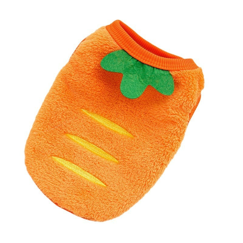 Pet Dog Winter Warm Carrot Clothes