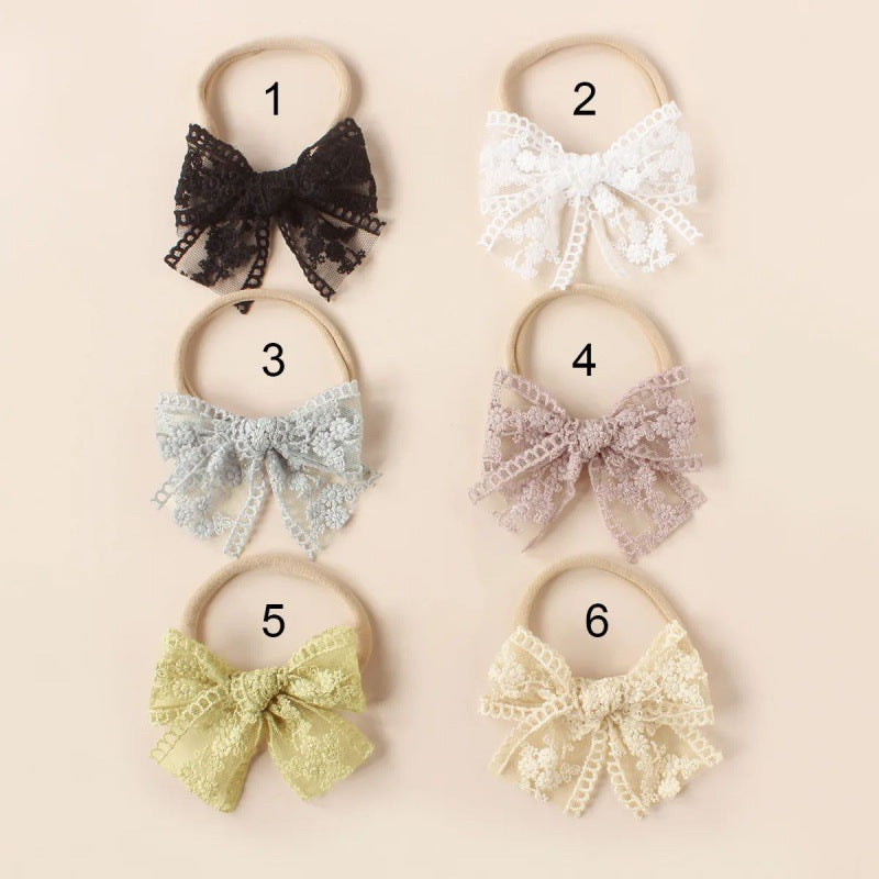 Baby Nylon Bow Headband For Girls Soft Headbands Cute Elasti