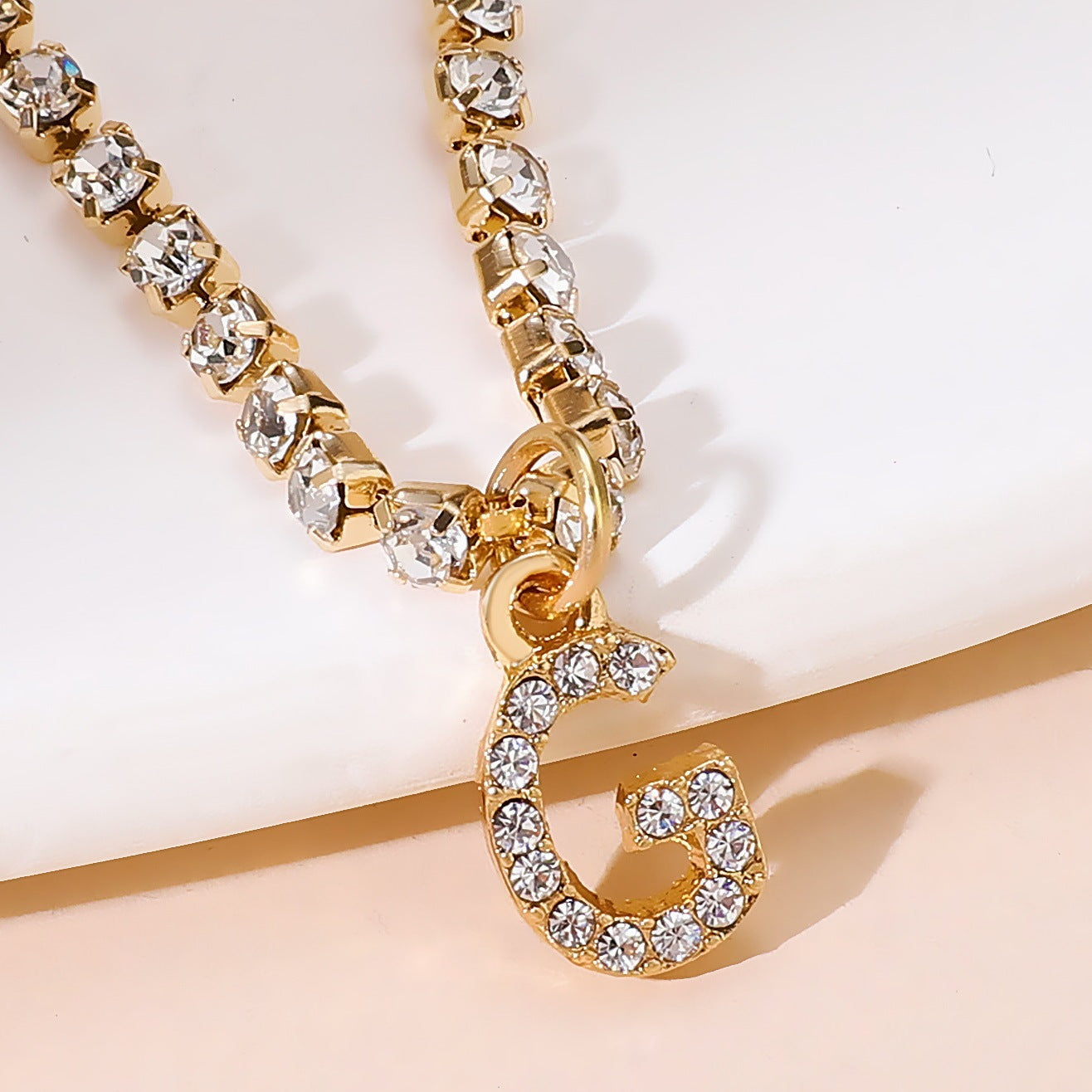 Diamond Tennis Letter Bracelet I Hip Hop Creative Beach Footwear