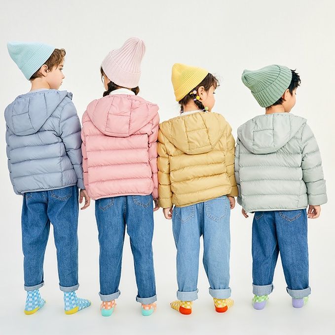 New Boys And Girls Hooded Down Jacket