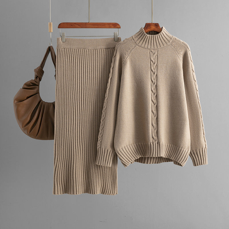 Long Sleeve Thread Fashion Skirt Suit Women