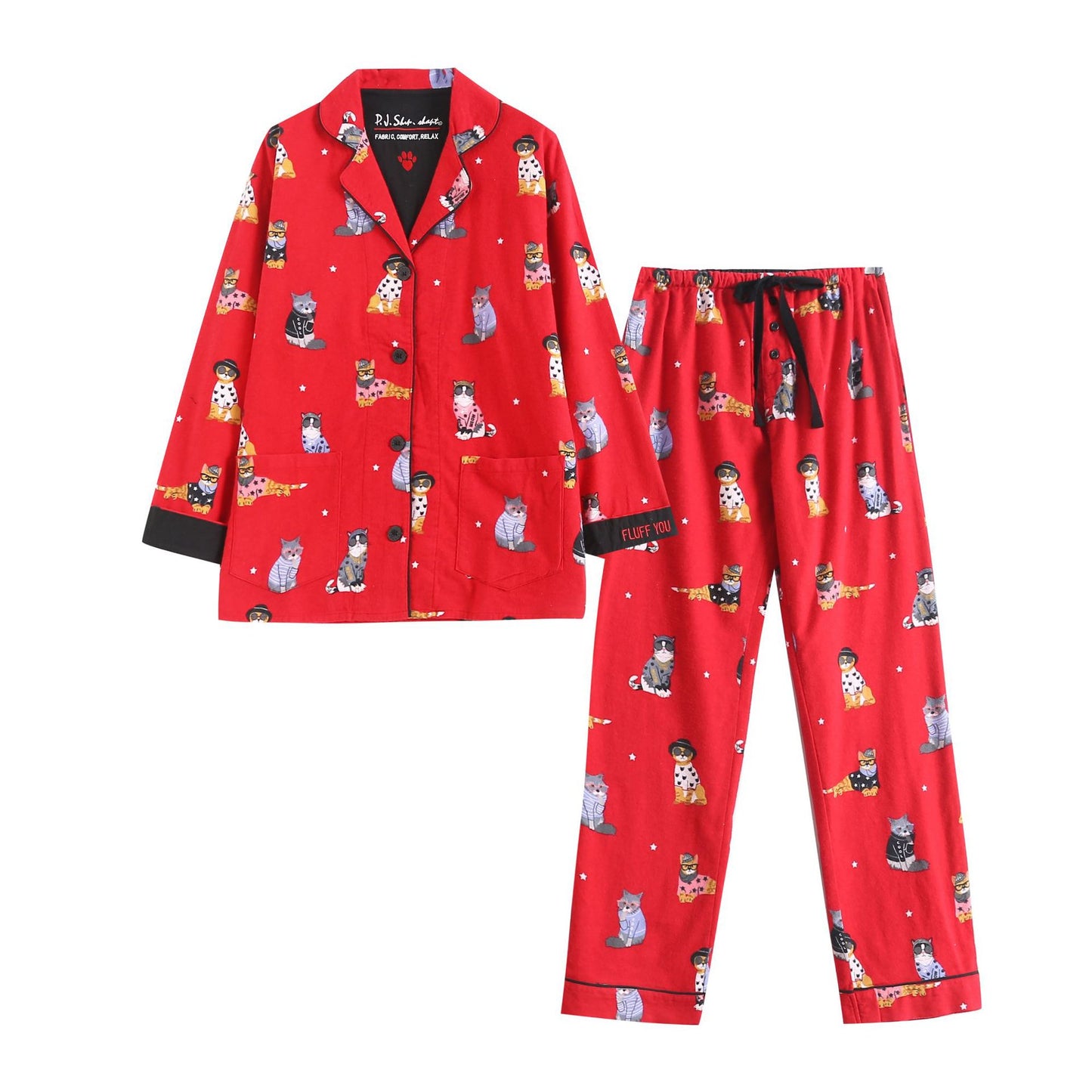 Women's Chic Cotton Brushed Pajamas Homewear