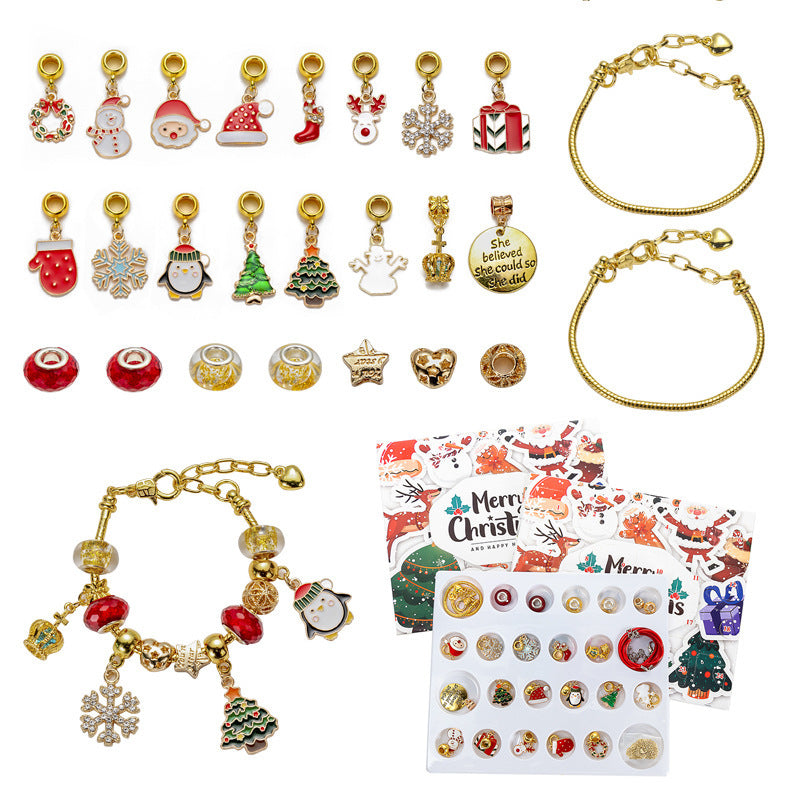 Diy Creative Children's Bracelet Ornament 24 Grid Calendar Christmas Blind Box