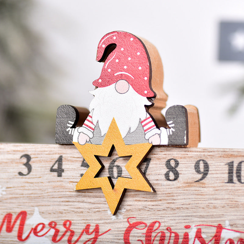 Christmas Wooden Calendar Mobile Ornaments