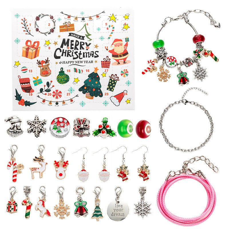 Diy Creative Children's Bracelet Ornament 24 Grid Calendar Christmas Blind Box