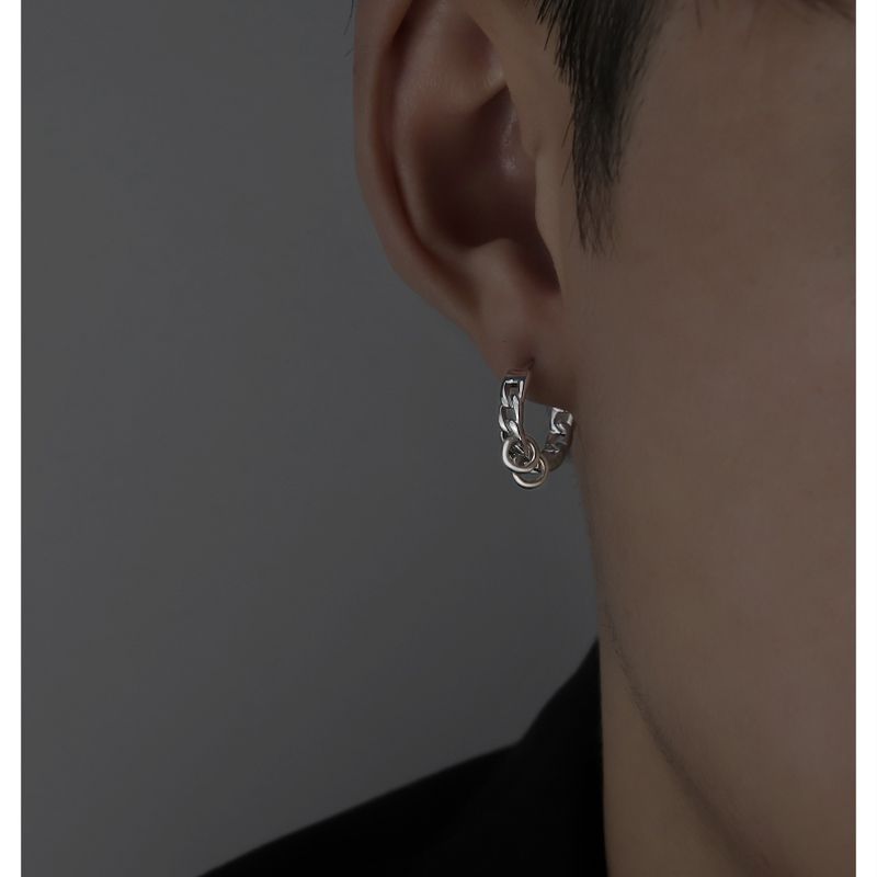 Earrings Men S925 Sterling Silver Niche High Sense Men's Stud Earrings