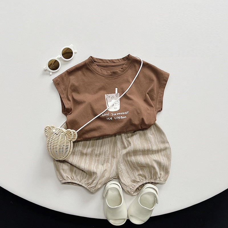 Children's Printed Vest Summer New Men's And Women's Cotton Sleeveless Top