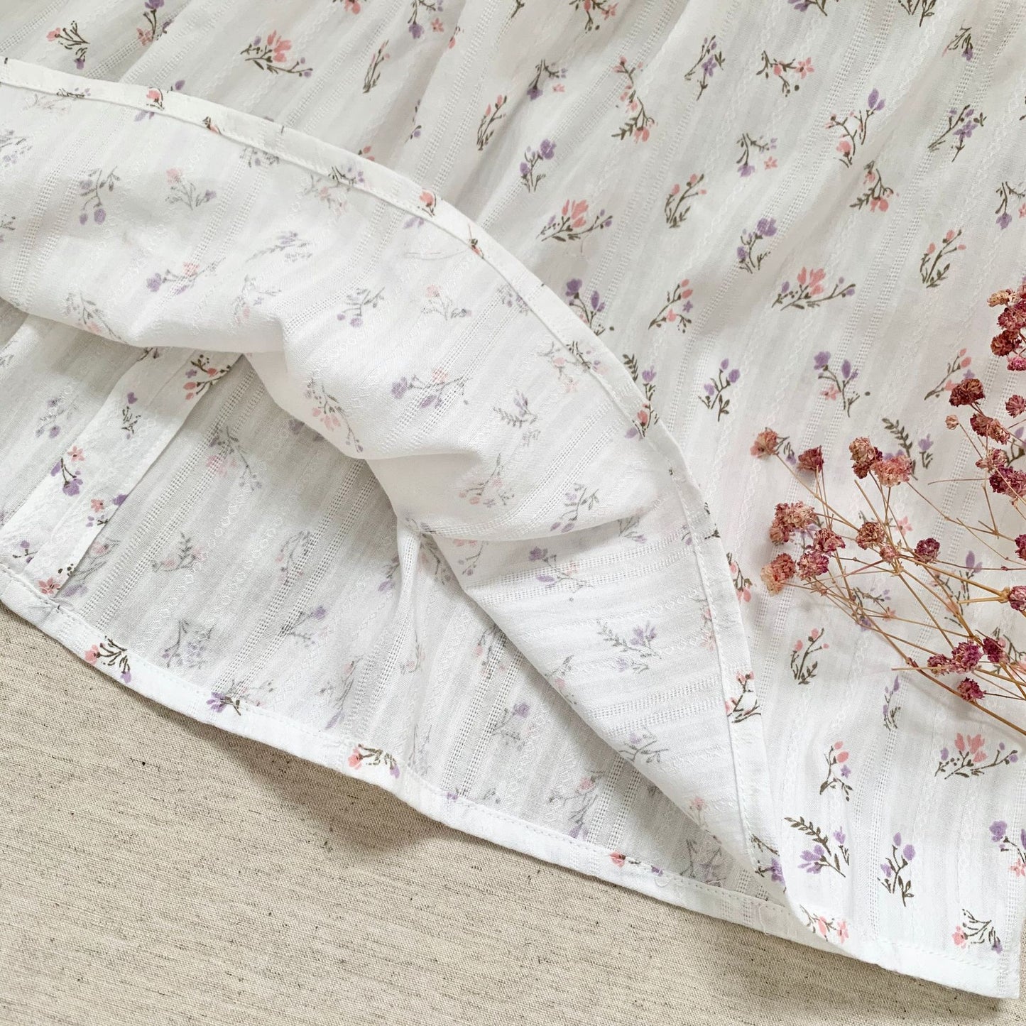 Girls' Printing Flounced Sleeve Girl's Dress