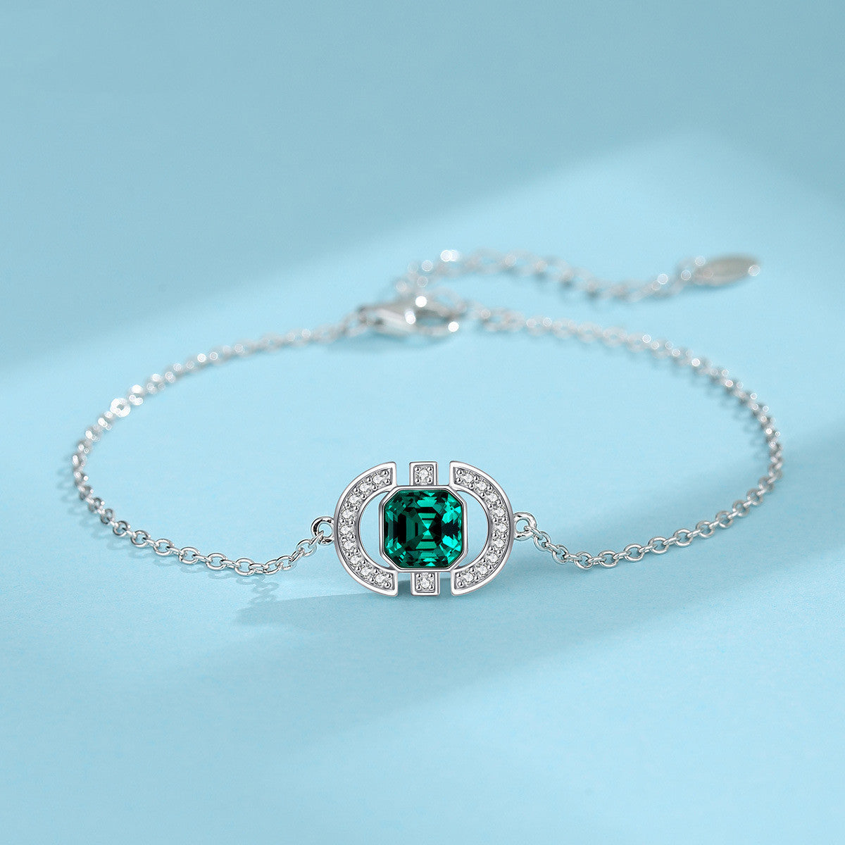 Necklace S925 Sterling Silver Square Jewelry Set