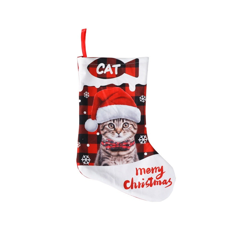 Printed Puppy Cat Christmas Decoration And Layout Supplies