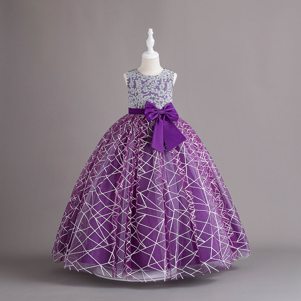 Girls Birthday Princess Dress Gauzy Gown