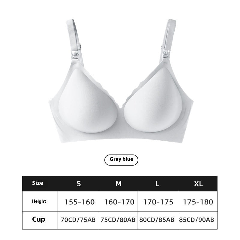 Jelly Glue Soft Support Thin Wireless One-piece Fixed Cup Nursing Underwear