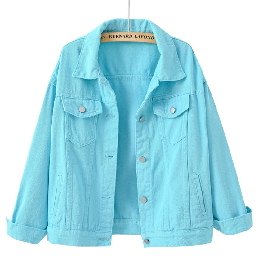 Women'S Plus Size Denim Jacket White