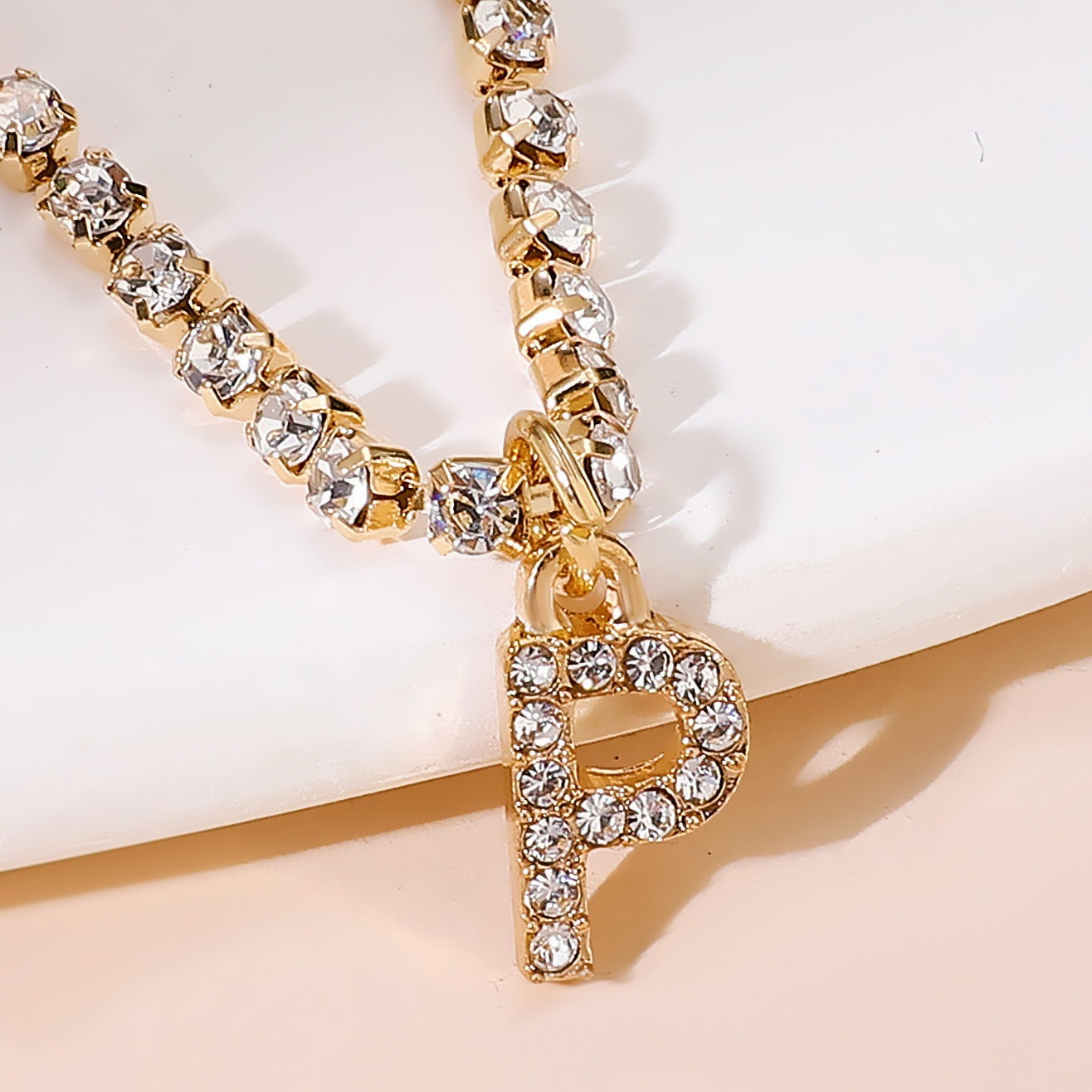 Diamond Tennis Letter Bracelet I Hip Hop Creative Beach Footwear