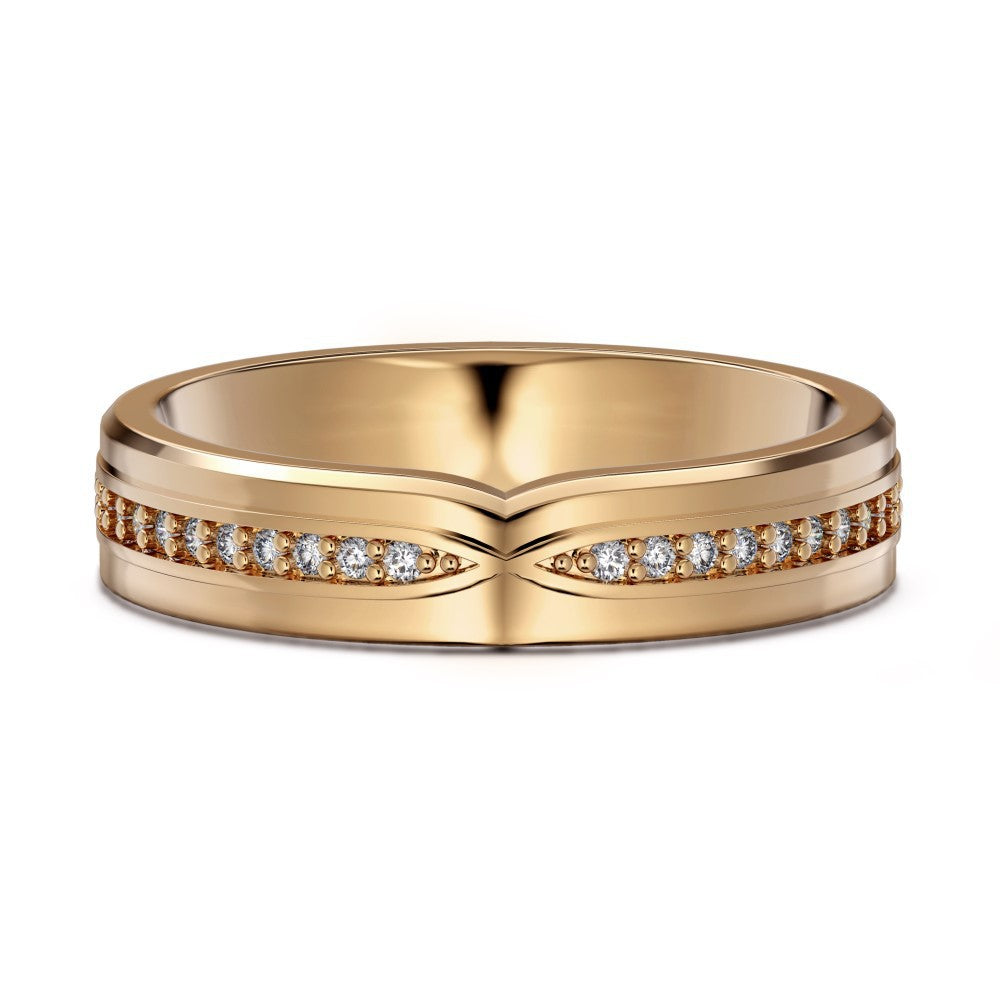 Sterling Silver Ring For Men And Women Couple Rings Design Zircon Inlaid Couple's Ring