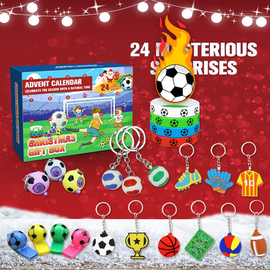 World Cup Football Toys Advent Calendar 24 Grid Countdown Blind Box Christmas Children's Football Toys