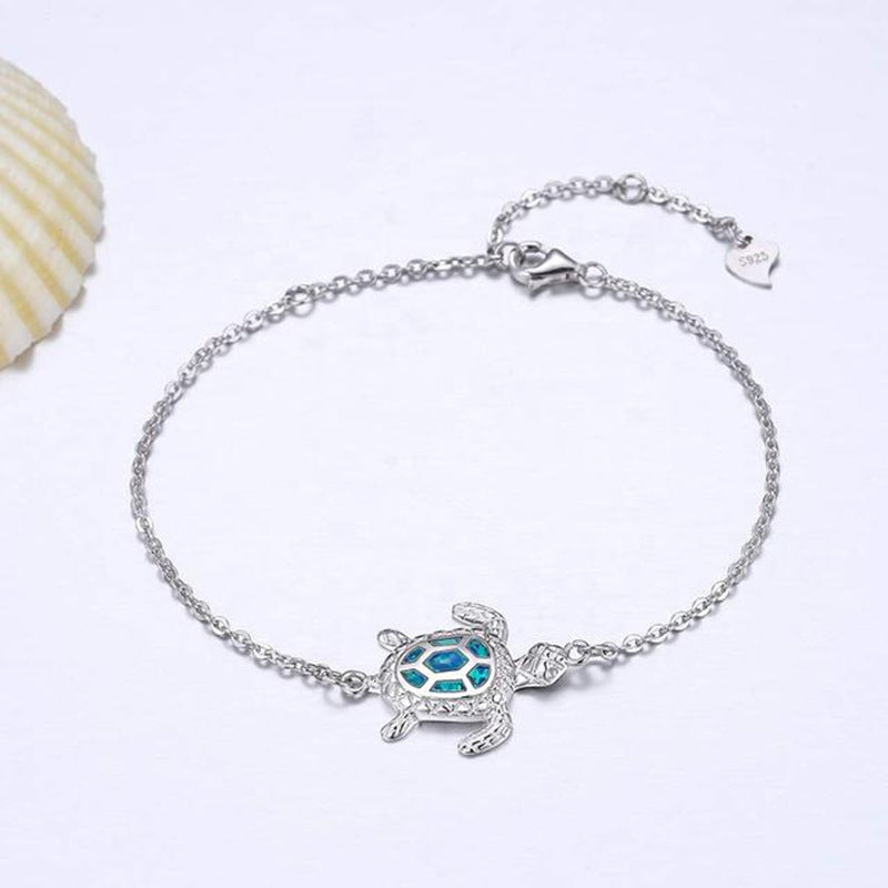Hawaii Ocean Turtle Anklet Opal Anklet