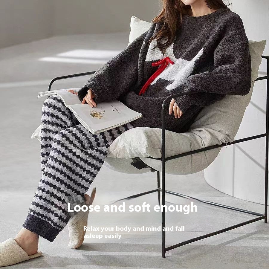 Thick Warm Long Sleeves Homewear Suit