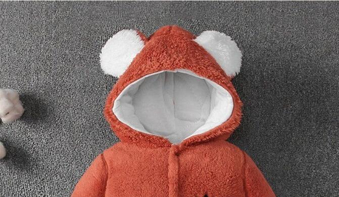 Winter Thickened Simple Solid Color Baby Onesies