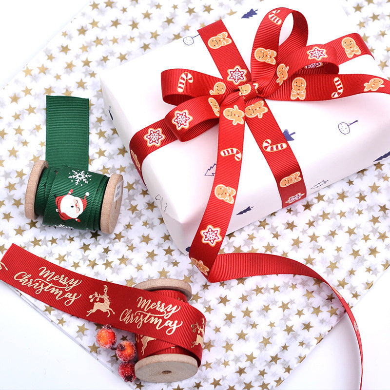 Polyester Christmas Scene Decoration Ribbon