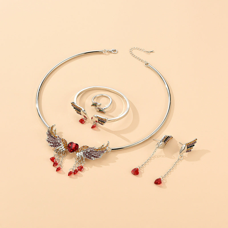 Angel Wings Four Piece Jewelry Set Fashion Luxury
