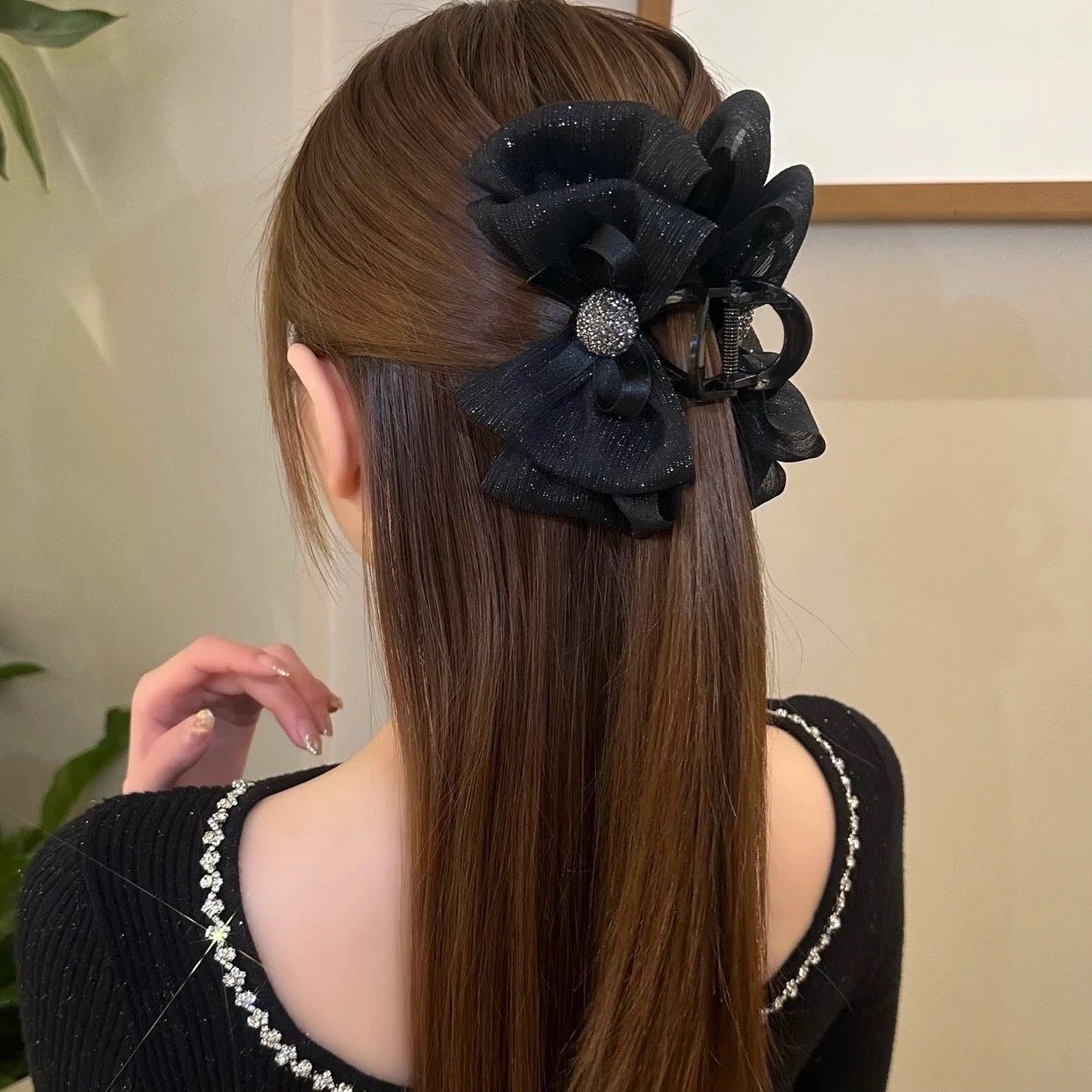 Black Hairpin Large Shark Clip Hair Accessories