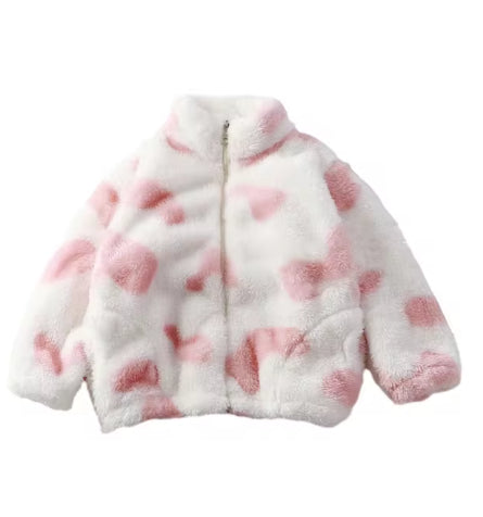 Fleece Padded Coat Puff Velvet Surface Western Style All-matching Baby Boy And Baby Girl Warm Top