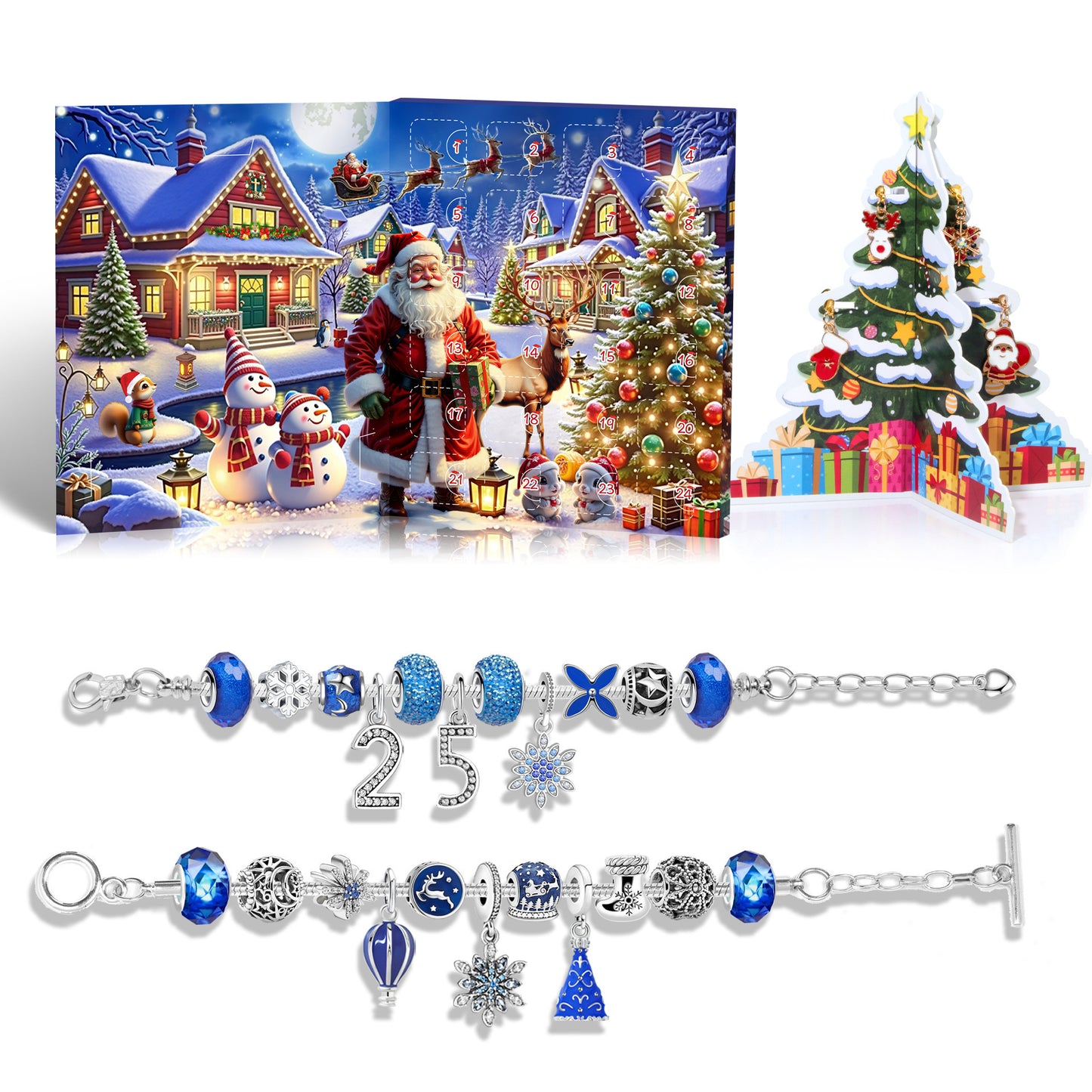 24 Grid Christmas Advent Calendar Countdown Set