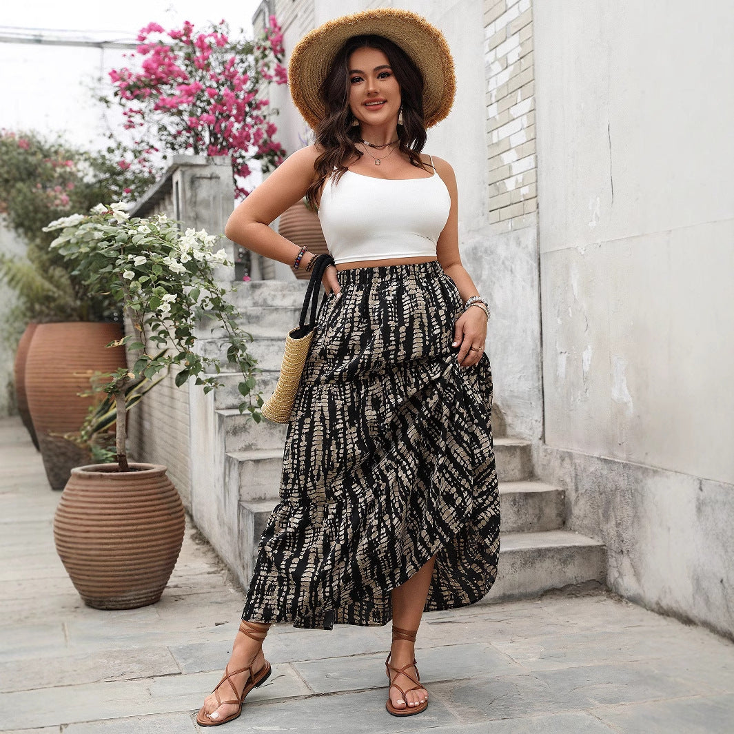 Women's All-match Casual High-end Plus Size High Waist Skirt