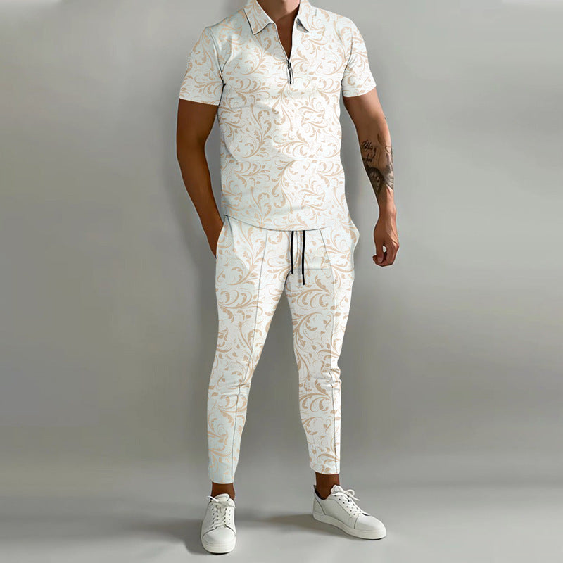 Men's Short Sleeved Pants Casual Set