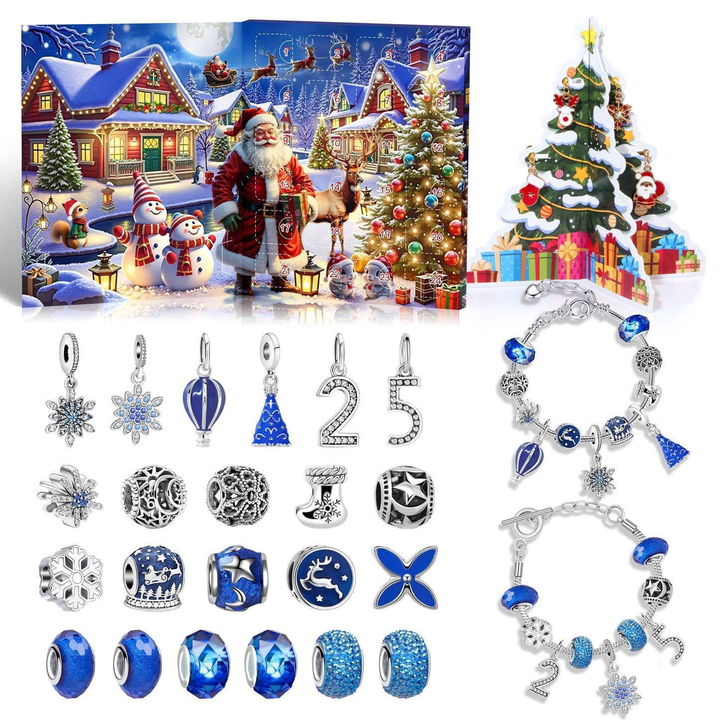 24 Grid Christmas Advent Calendar Countdown Set