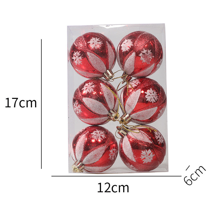 Plastic Christmas Ball 6cm 6PCS Christmas Gift