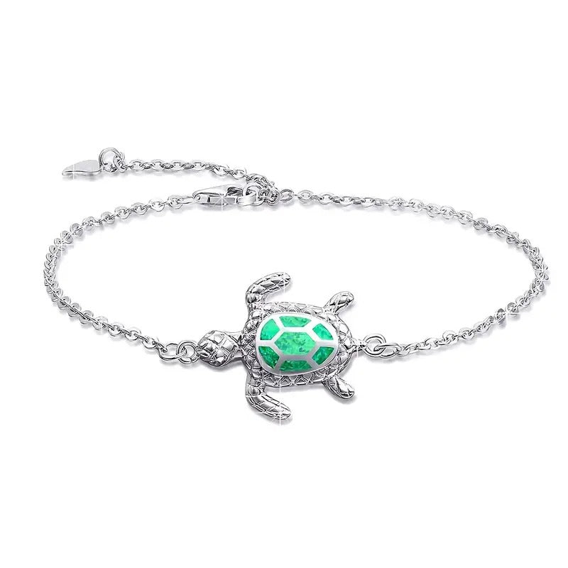Hawaii Ocean Turtle Anklet Opal Anklet