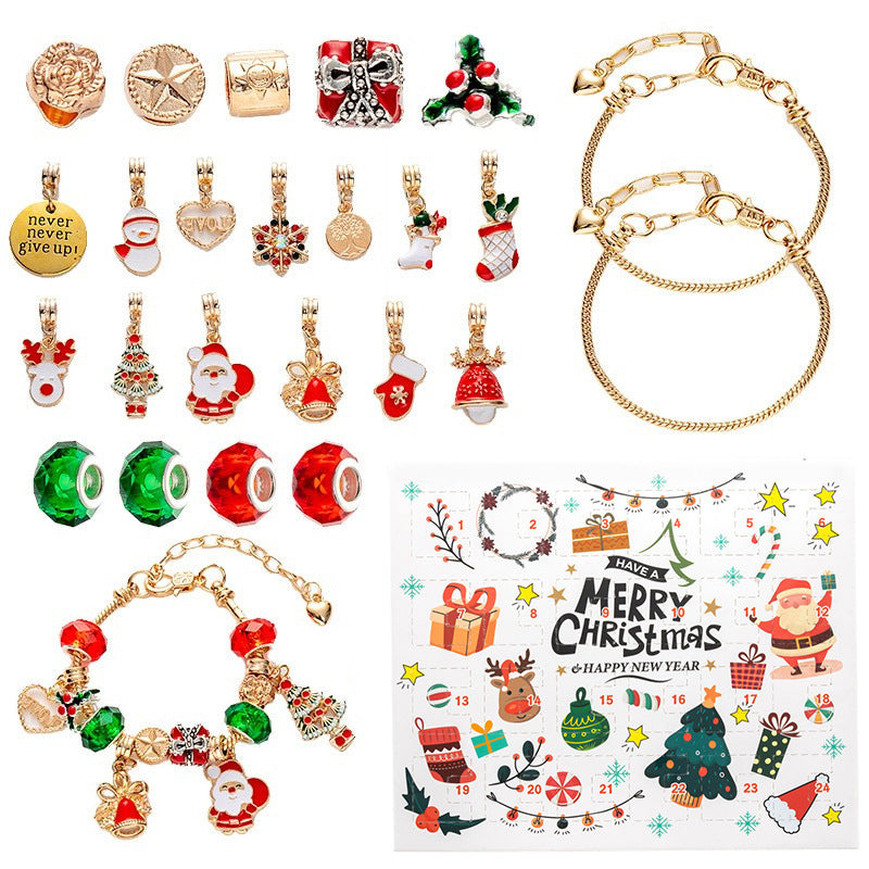 Diy Creative Children's Bracelet Ornament 24 Grid Calendar Christmas Blind Box