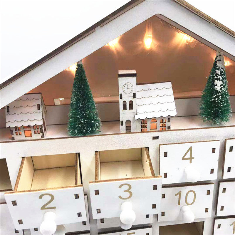 White 24 Days Countdown Christmas Digital Calendar Pendulum