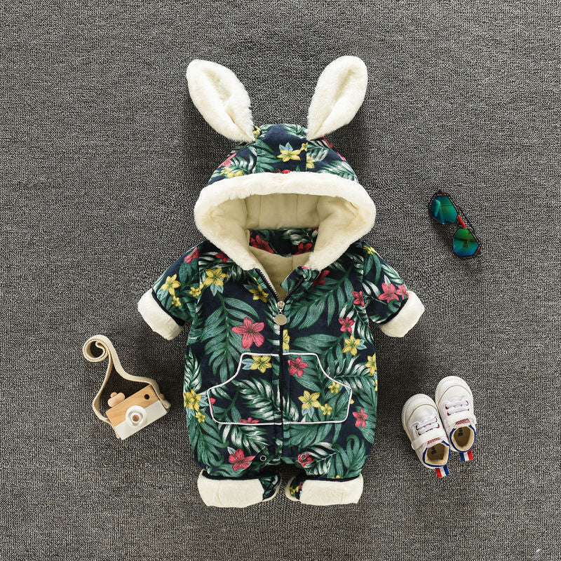 Winter Padded Quilted Baby Onesies