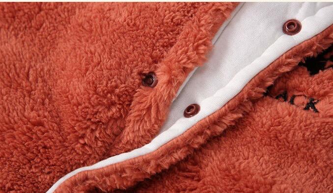 Winter Thickened Simple Solid Color Baby Onesies