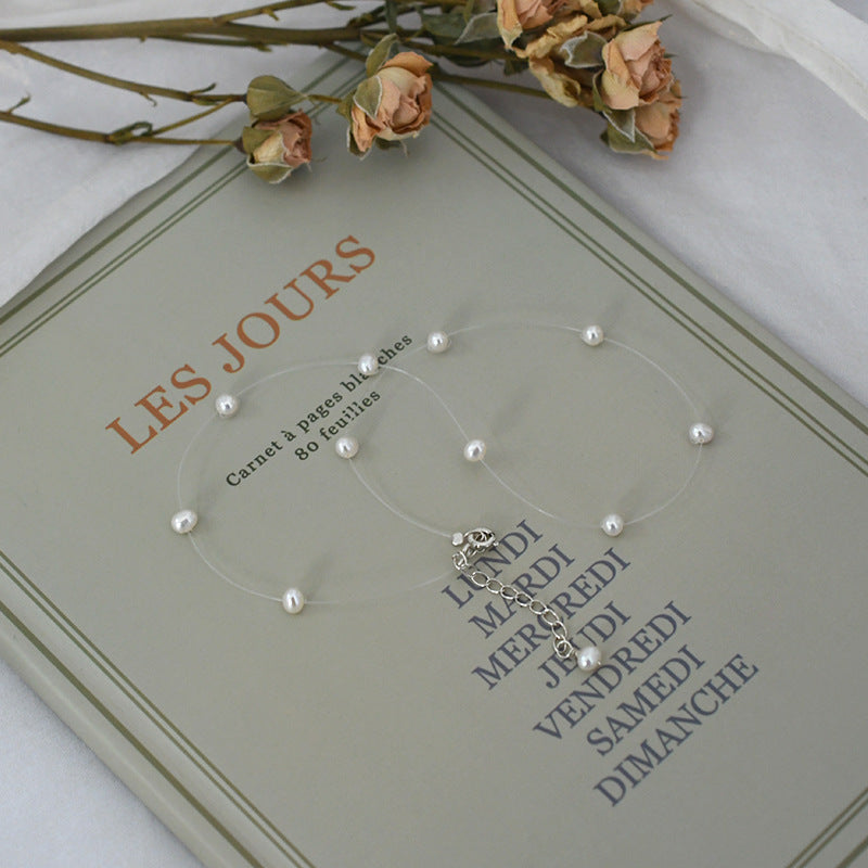 Water Short Necklace Invisible Line Necklace For Women