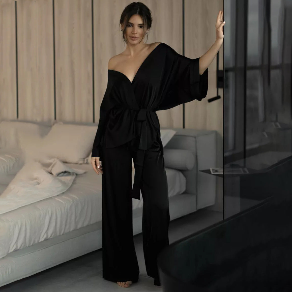 Lace-up Nightgown Comfortable Homewear