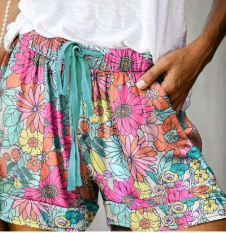 High Waist Lace Up Casual Shorts For Women