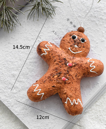 Ins Style Gingerbread Man Christmas Ball Pendant Christmas Tree Diy Internet Celebrity Ornaments