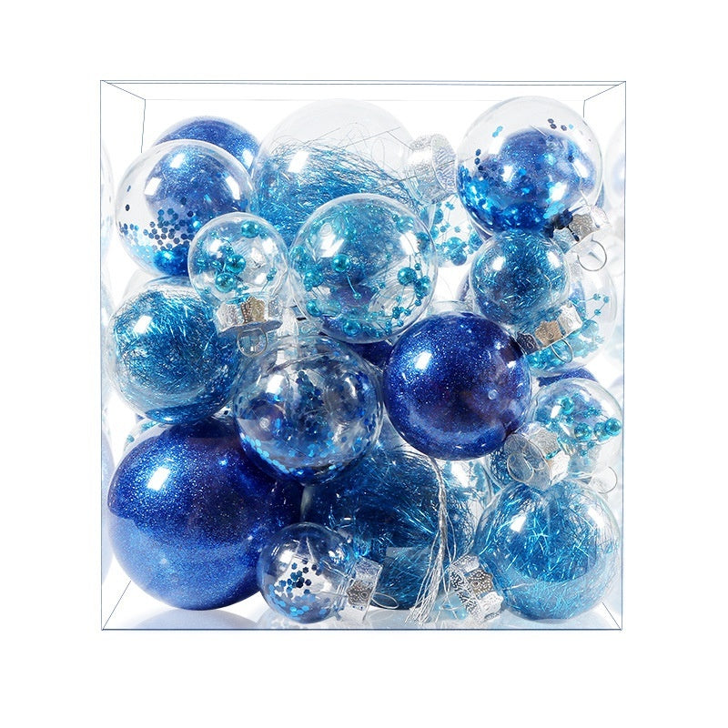 34-tube Christmas Tree Ornaments Large Mouth Ball Transparent Ball