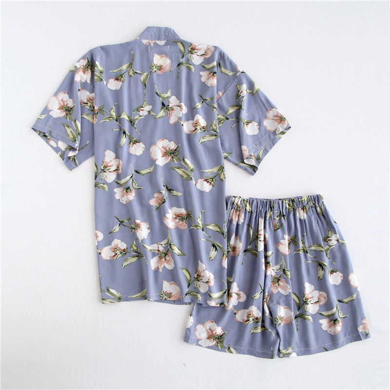 Japanese Cotton Kimono Pajama Homewear Set