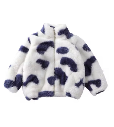 Fleece Padded Coat Puff Velvet Surface Western Style All-matching Baby Boy And Baby Girl Warm Top