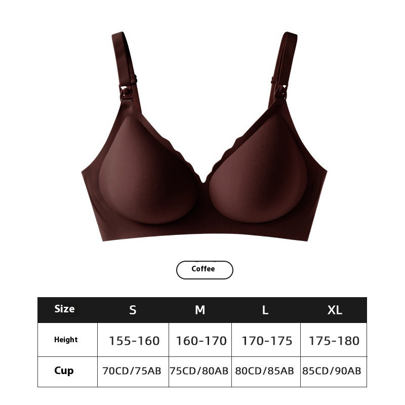 Jelly Glue Soft Support Thin Wireless One-piece Fixed Cup Nursing Underwear